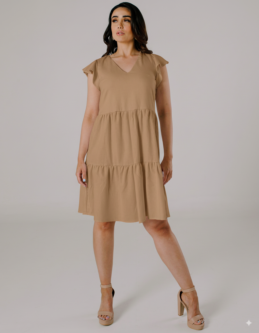 Vestido Corto de Lino - CARMEN