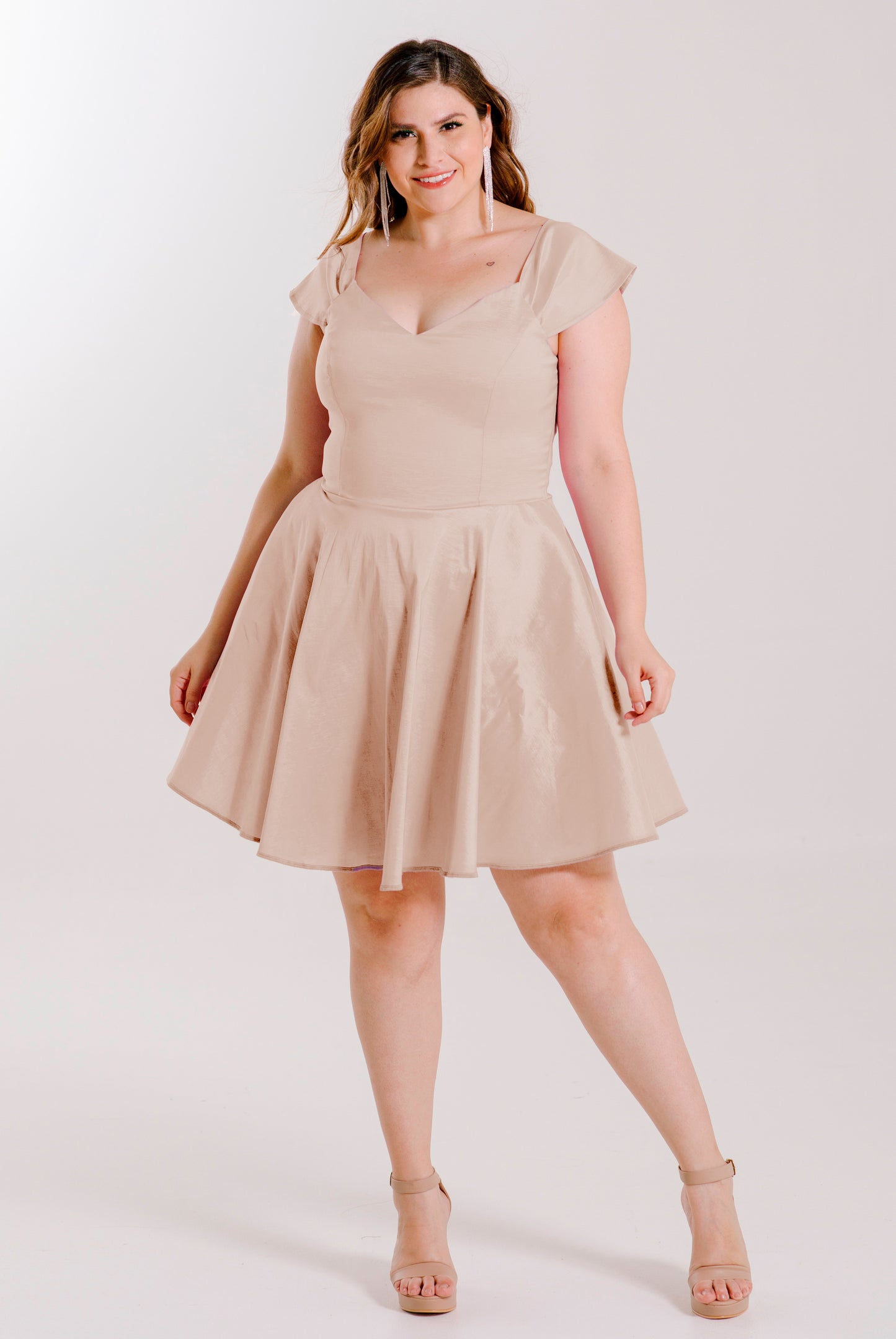 Vestido corte princesa ampón - "MARTINA"
