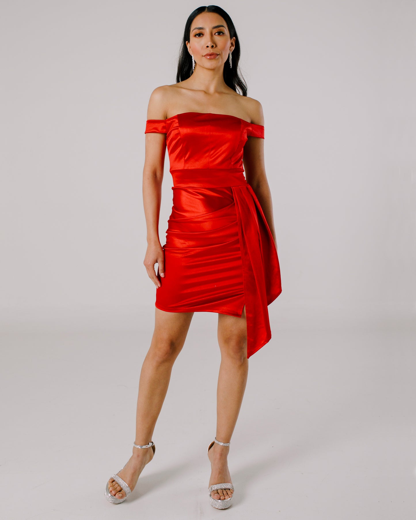 Vestido Corto con Abertura - Celine