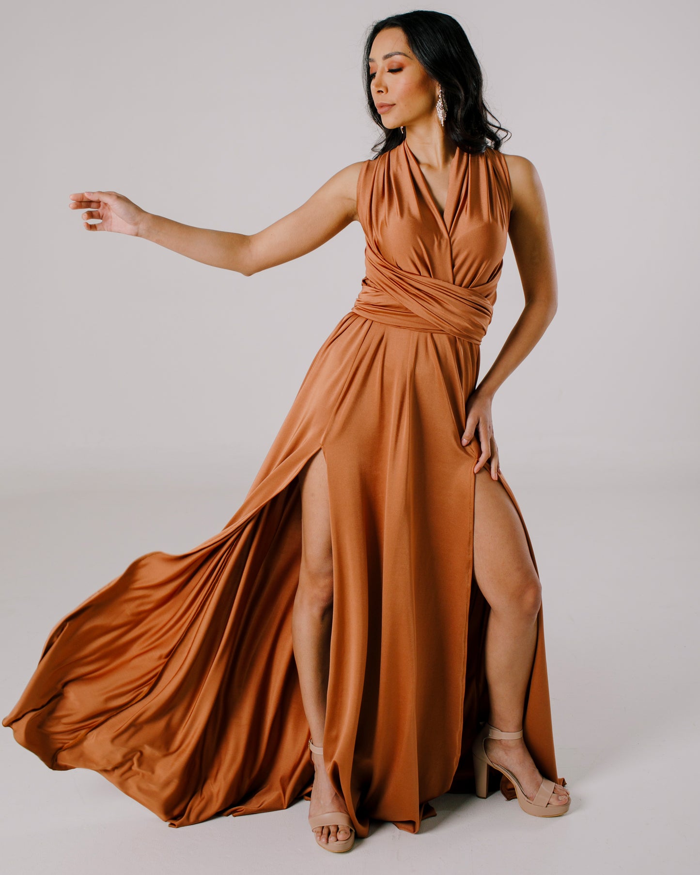 Vestido Largo Multiforma con Doble Abertura - Multiforma ADELA