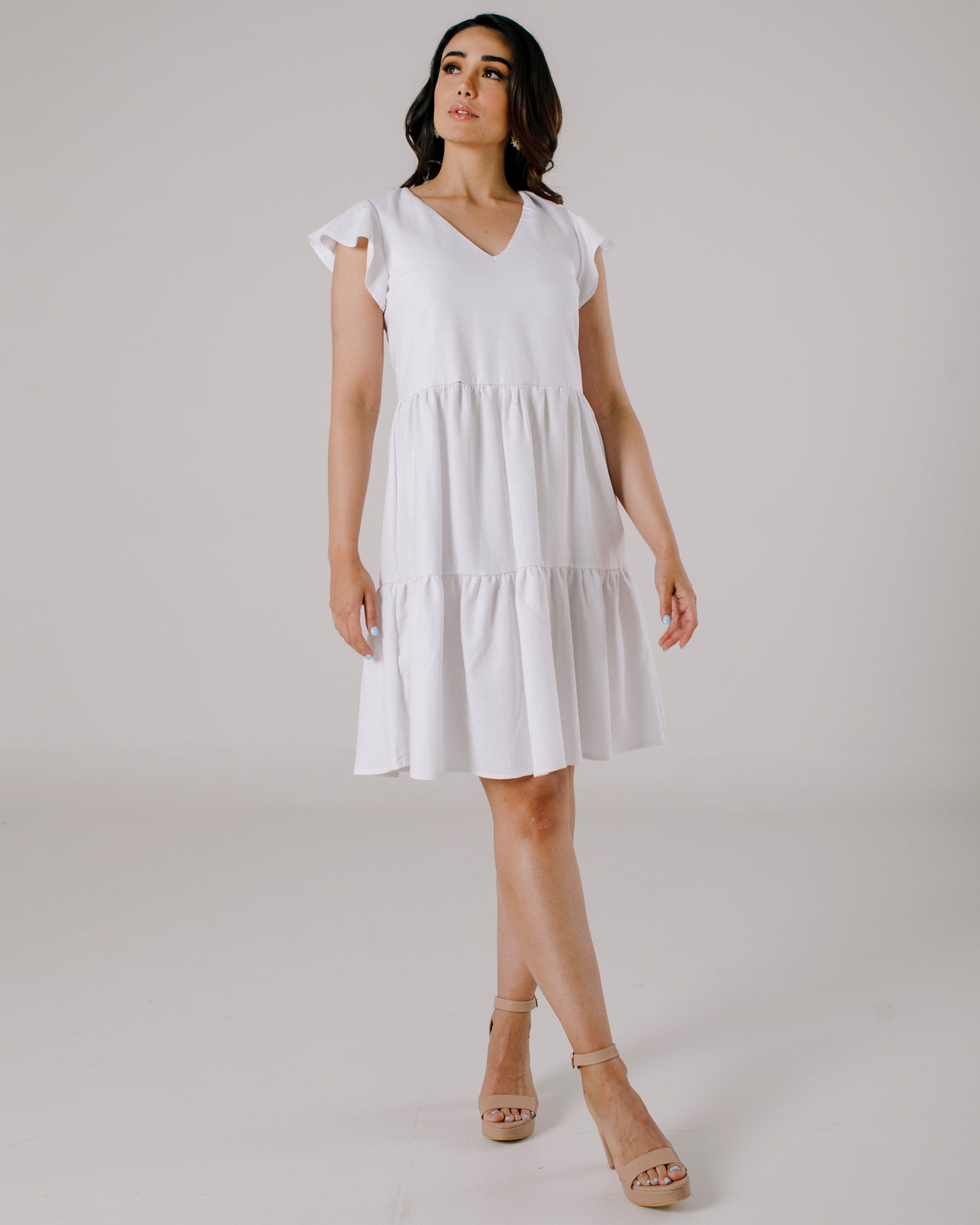 Vestido Corto de Lino - CARMEN