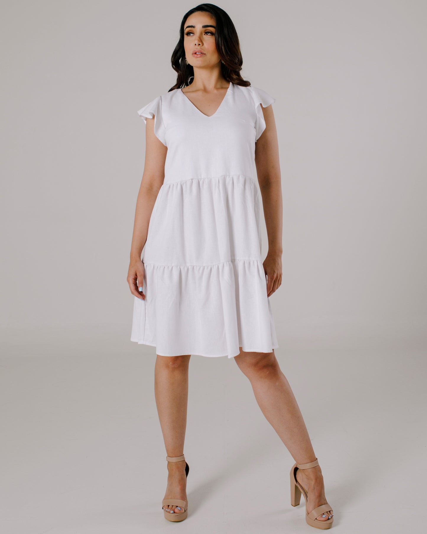 Vestido Corto de Lino - CARMEN