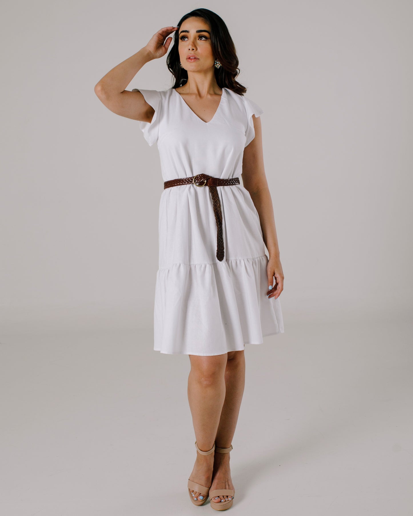 Vestido Corto de Lino - CARMEN