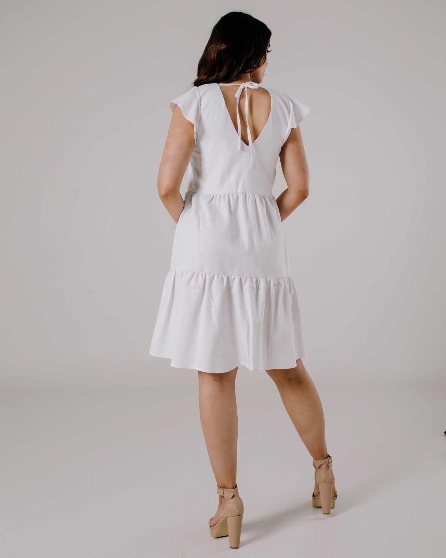 Vestido Corto de Lino - CARMEN