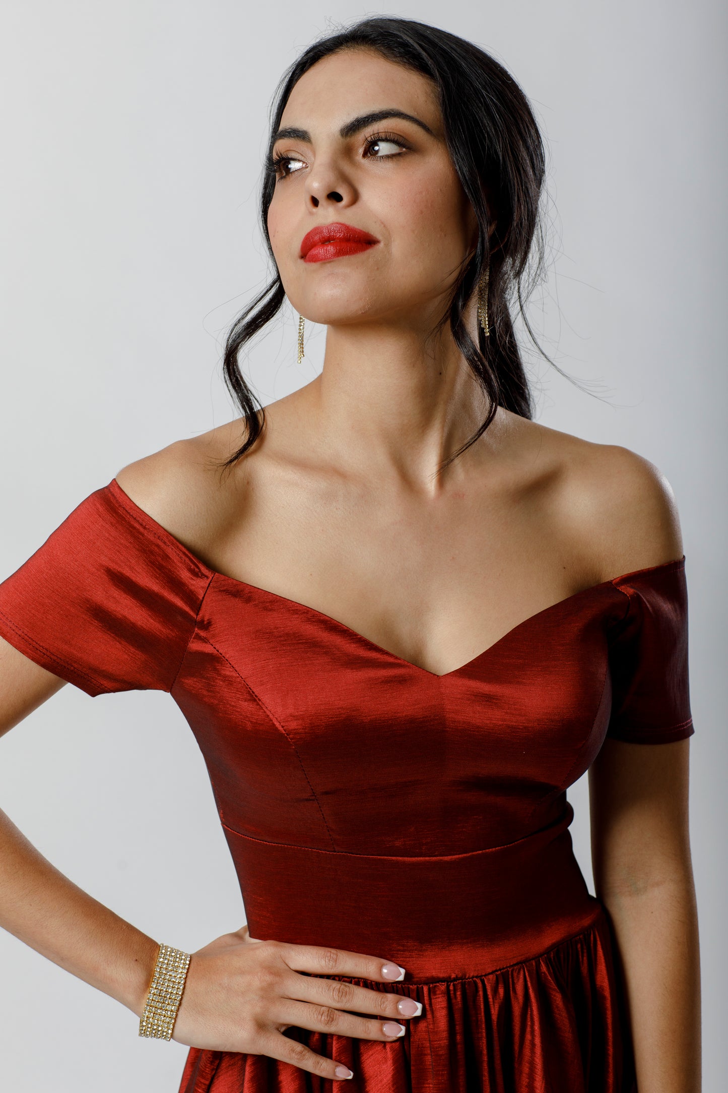 Vestido ampón , manga corta. - The Moda mx