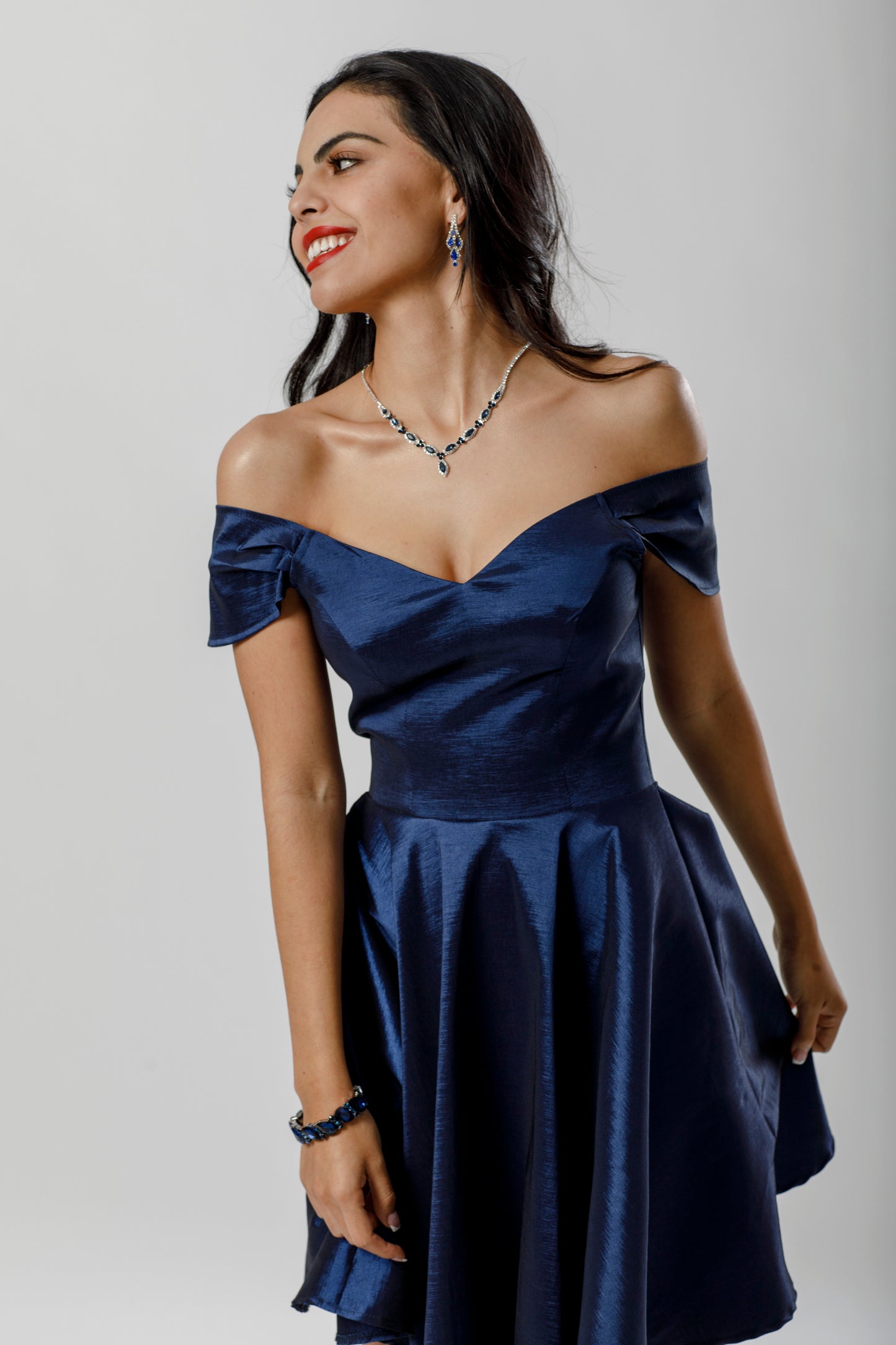 Vestido corte princesa ampón - "MARTINA"
