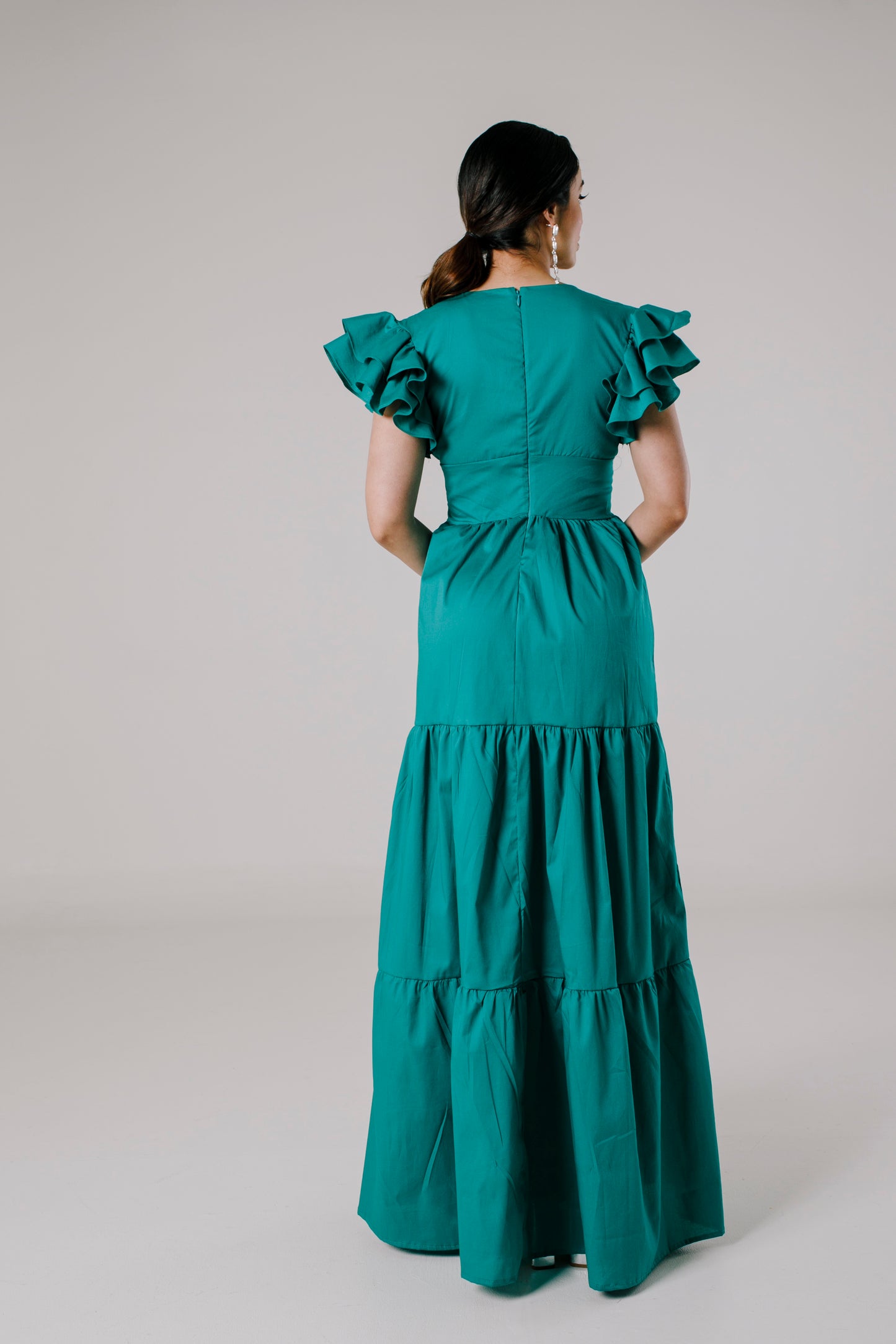 Vestido Largo con Mangas - JULIA