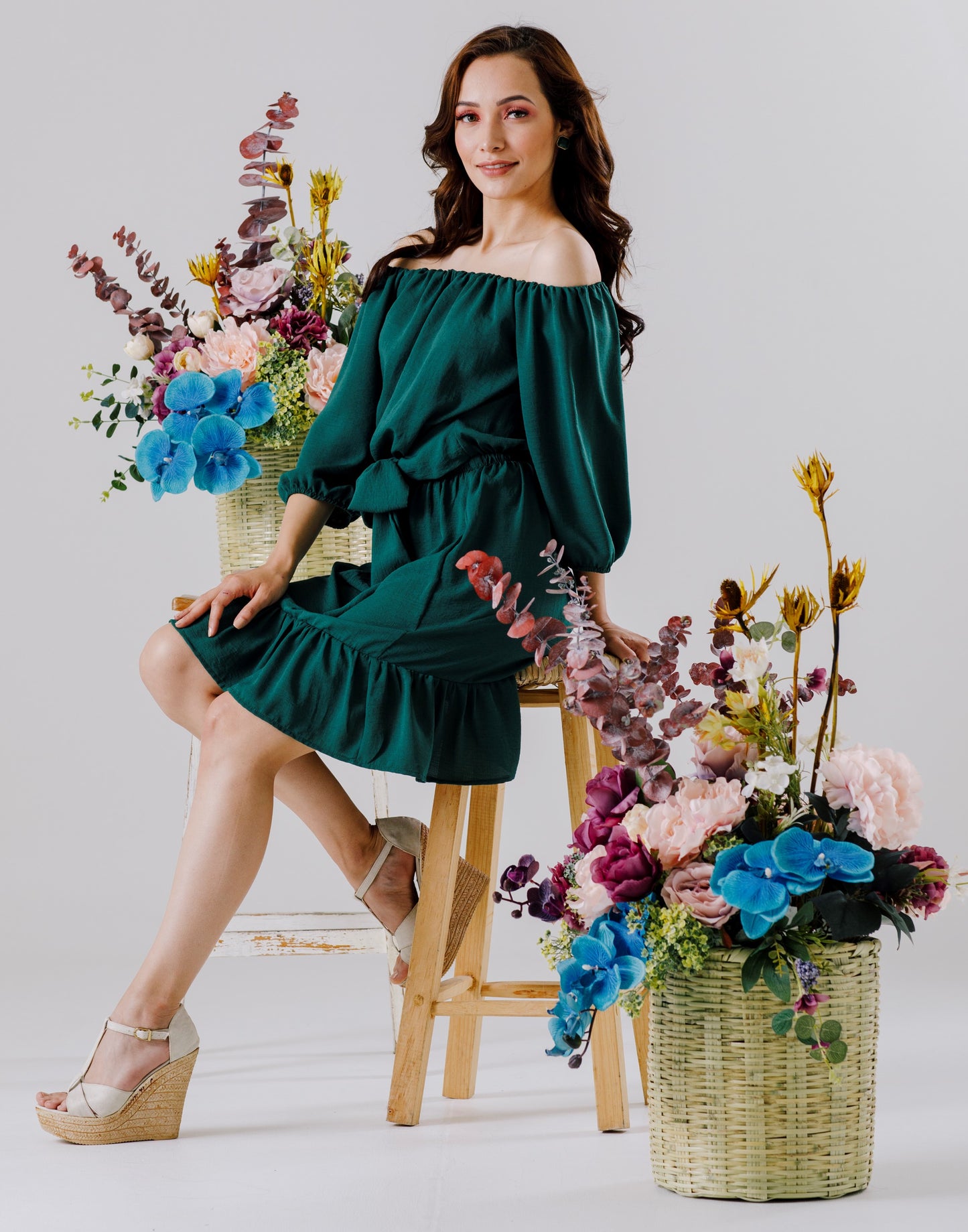 Vestido corto Tipo Campesino - DALILA