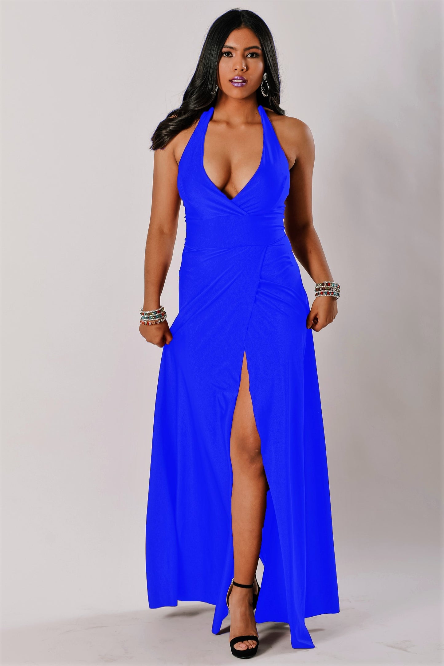 Vestido largo con abertura - "FATIMA"