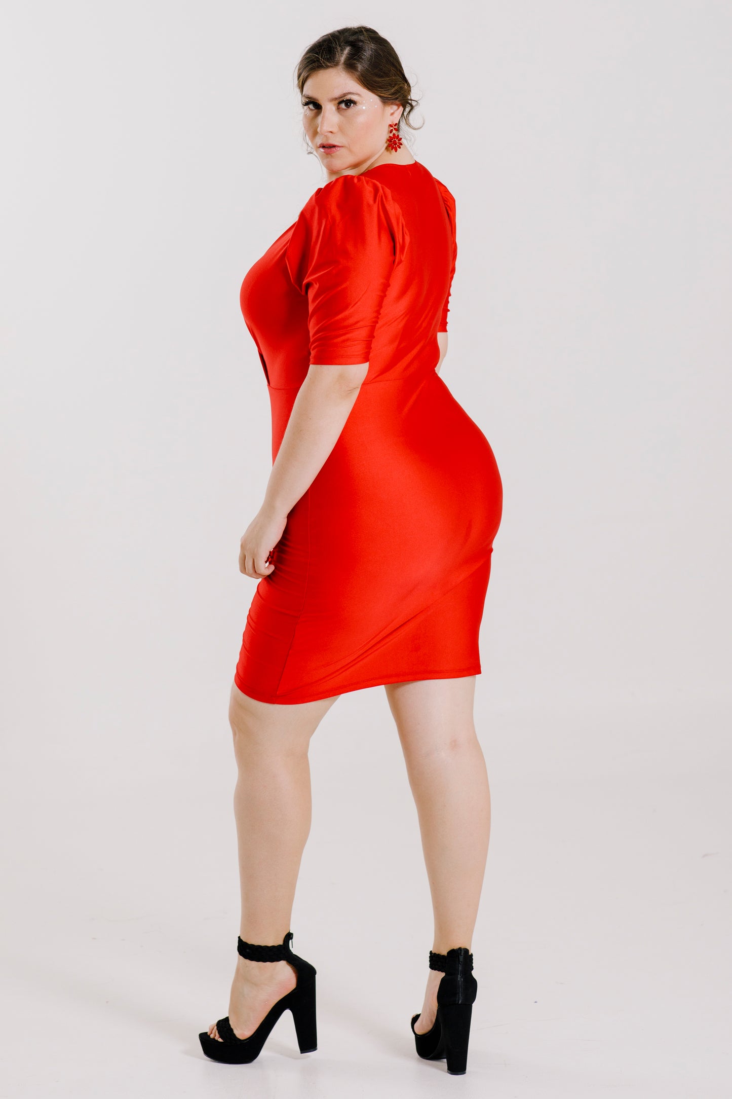 Vestido Corto con Mangas - FAUSTINA