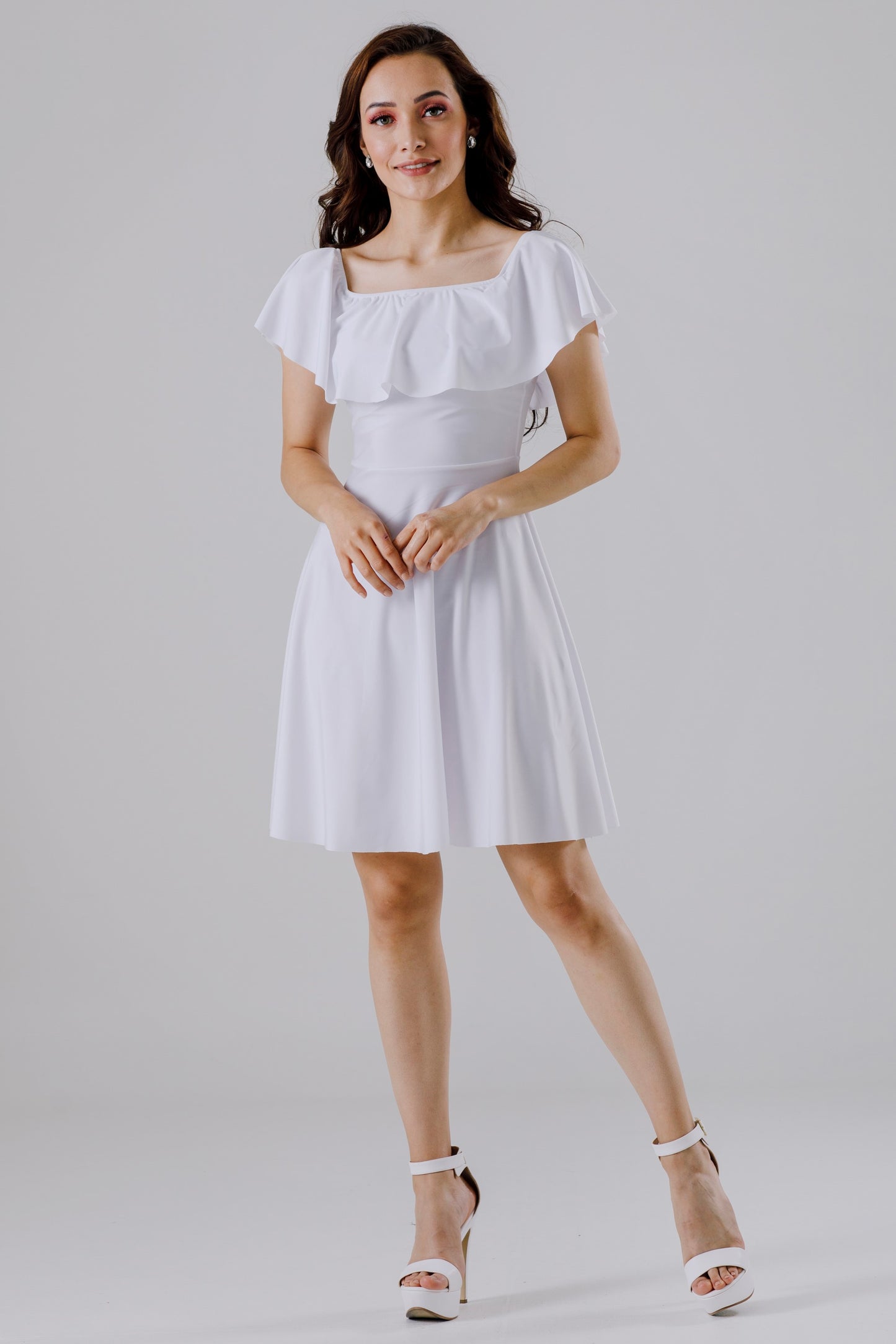 Vestido corto estilo campesino - FLORENCE