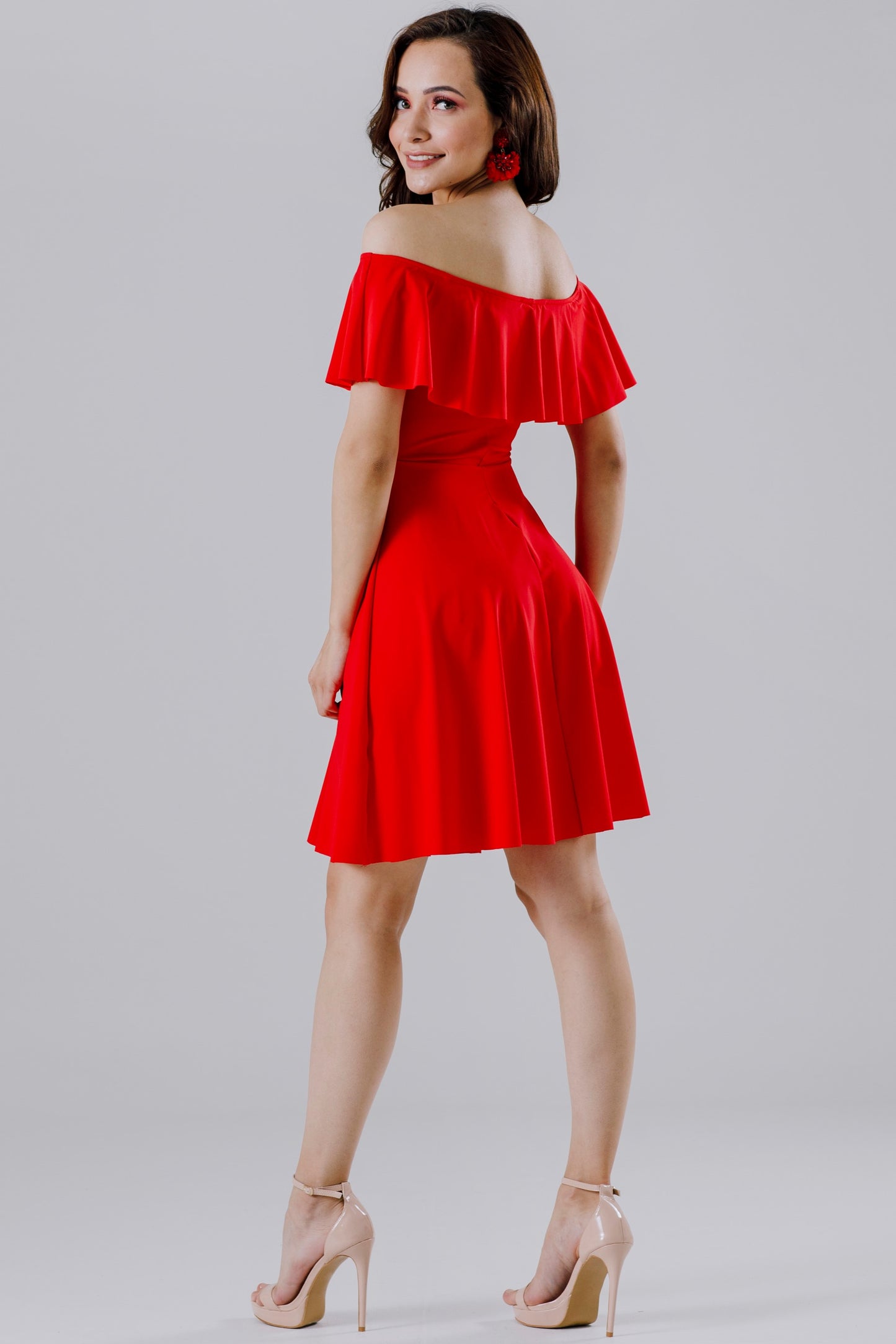 Vestido corto estilo campesino - FLORENCE