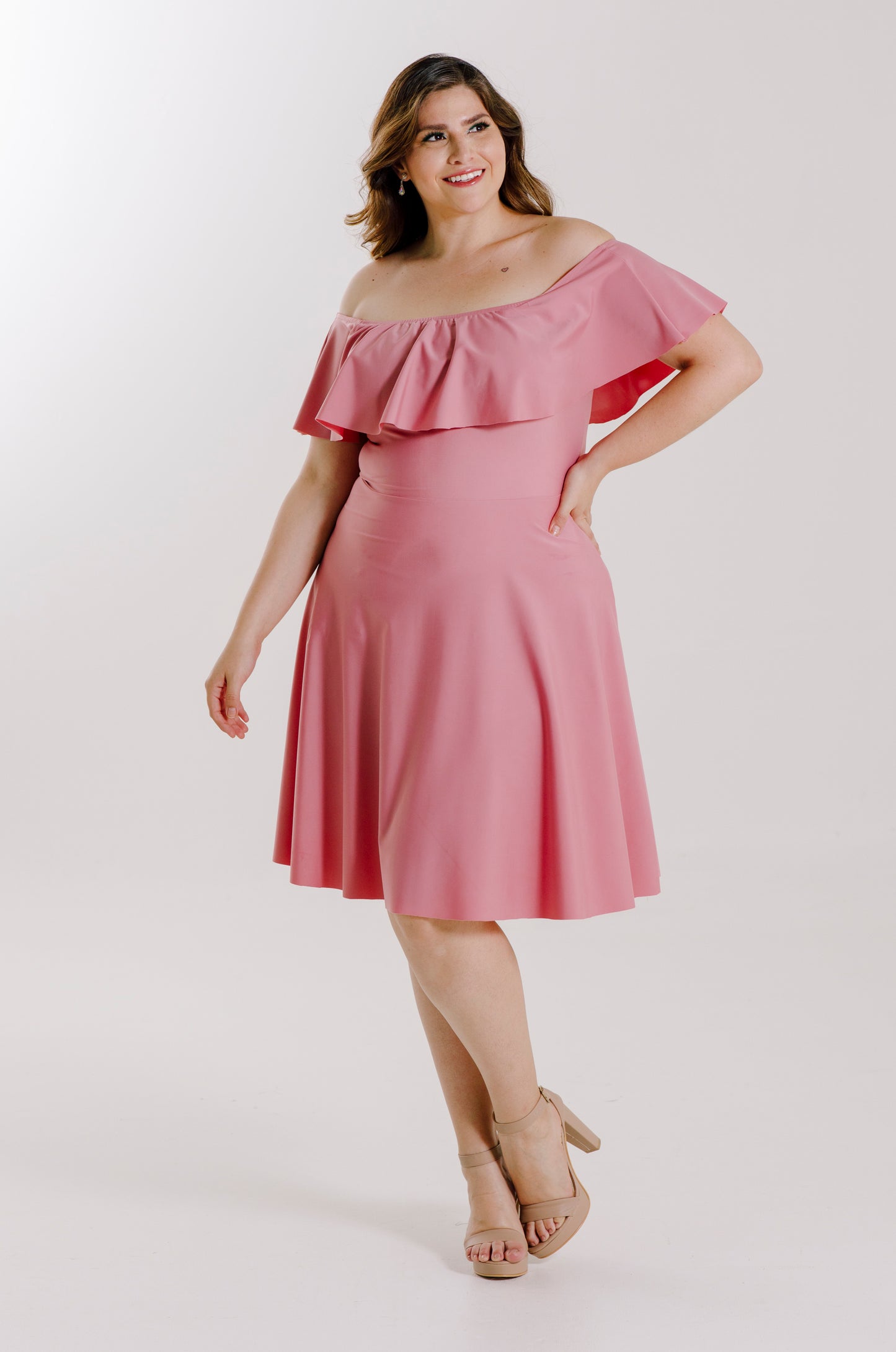 Vestido corto estilo campesino - FLORENCE