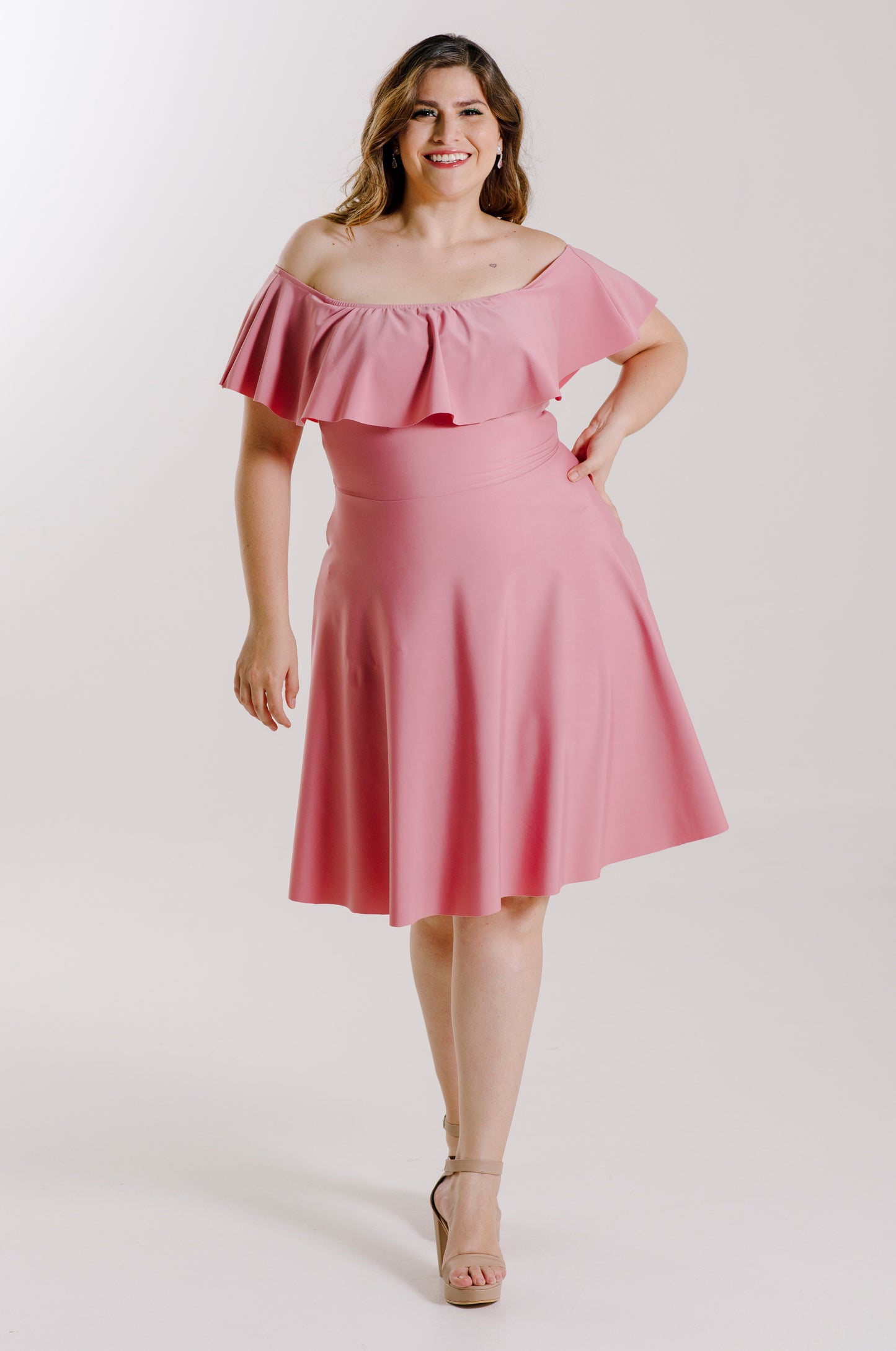 Vestido corto estilo campesino - FLORENCE