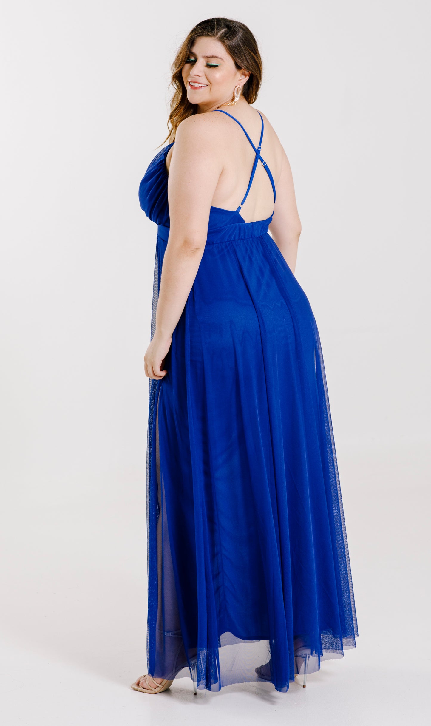 VESTIDO LARGO DE MESH - GASITA