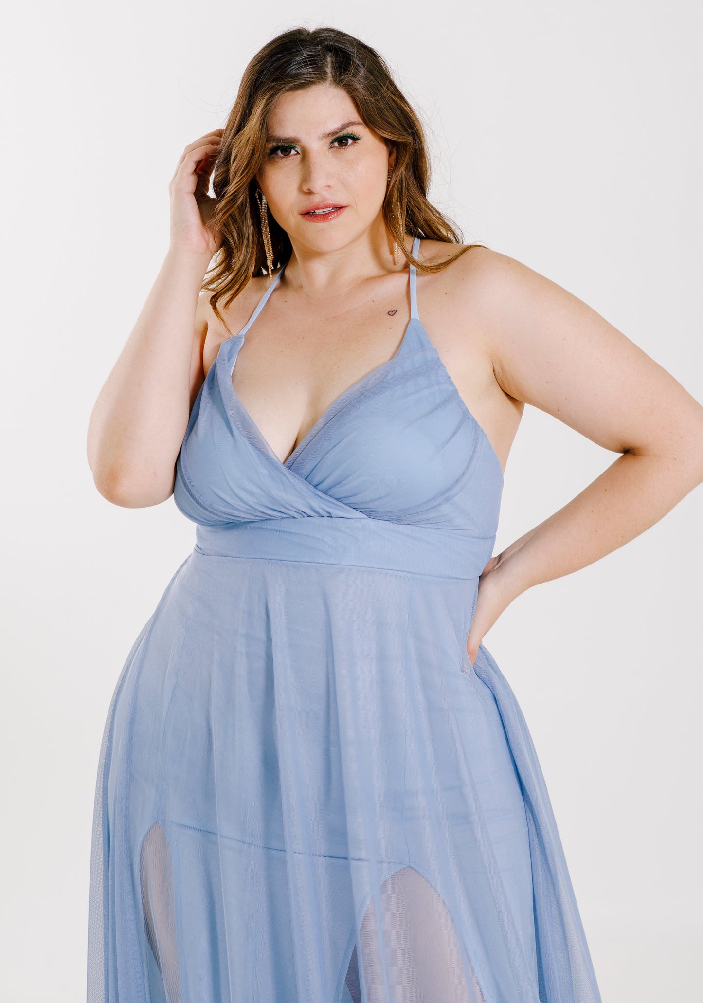VESTIDO LARGO DE MESH - GASITA