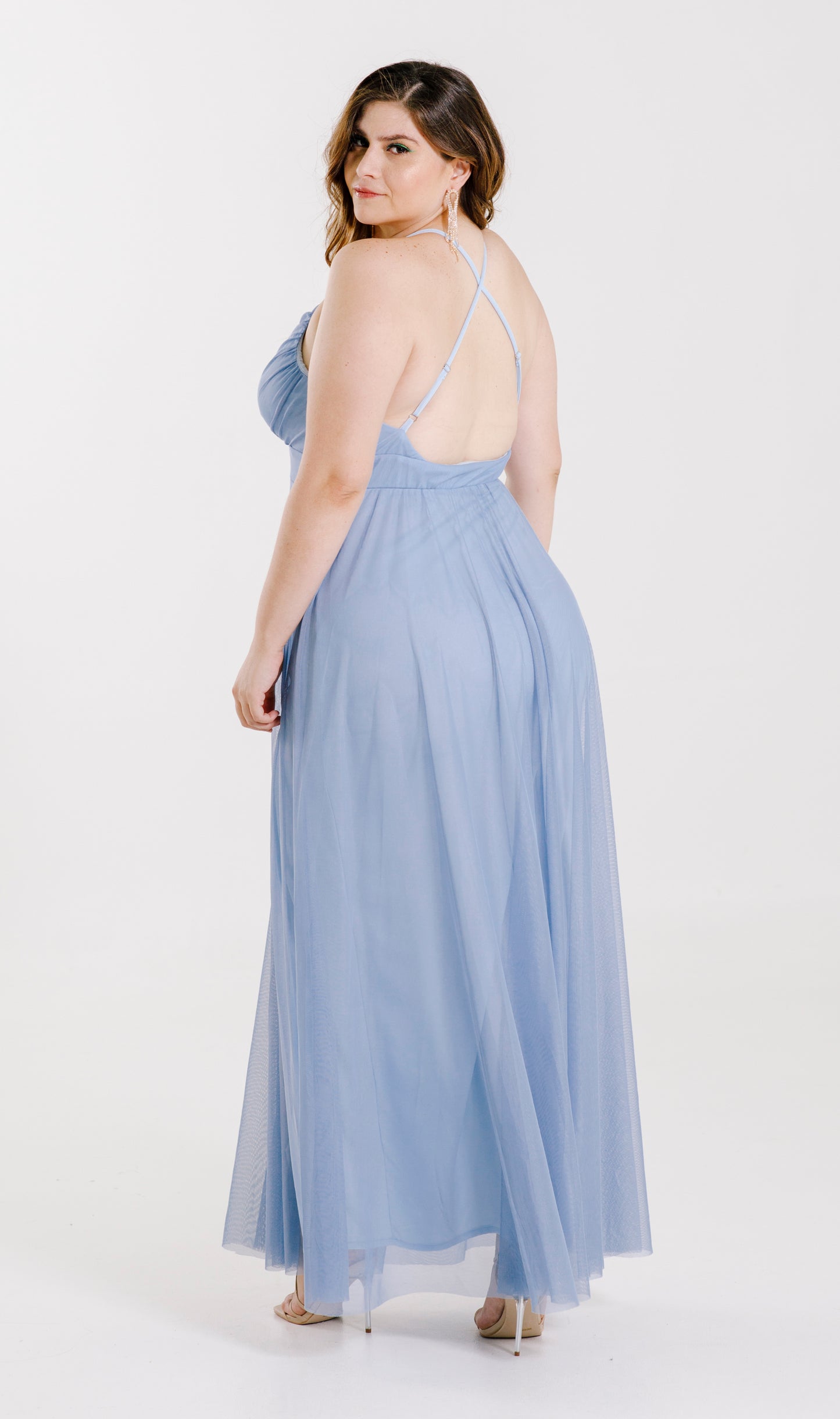 VESTIDO LARGO DE MESH - GASITA
