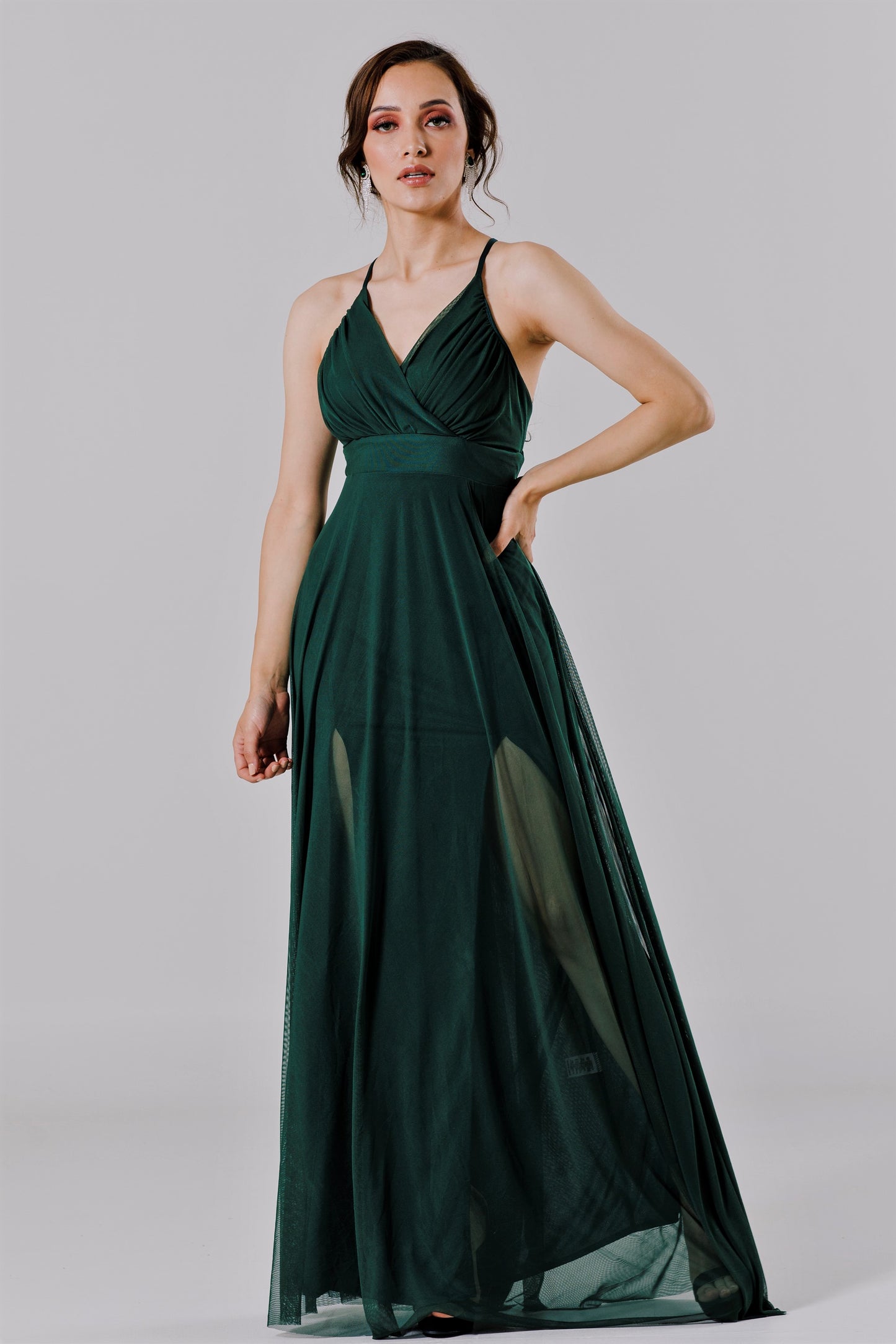 VESTIDO LARGO DE MESH - GASITA