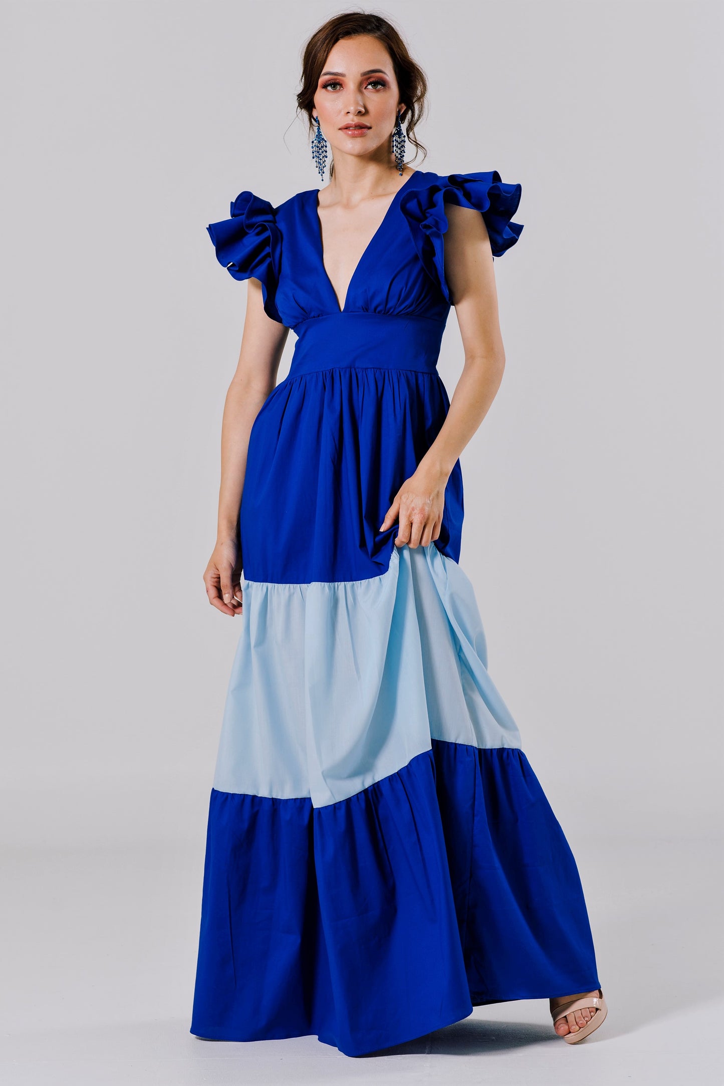 Vestido Largo con Mangas - JULIA