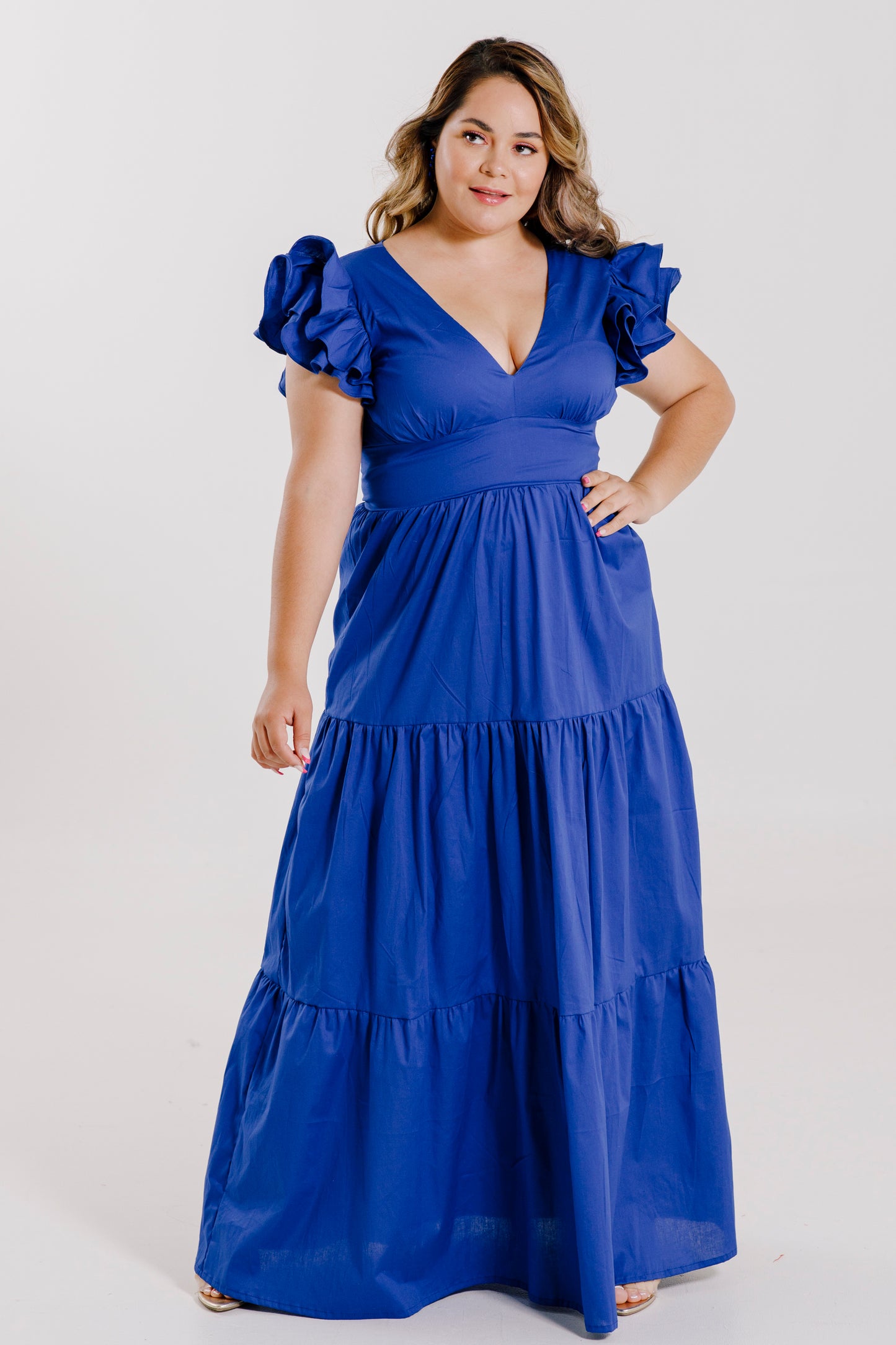 Vestido Largo con Mangas - JULIA