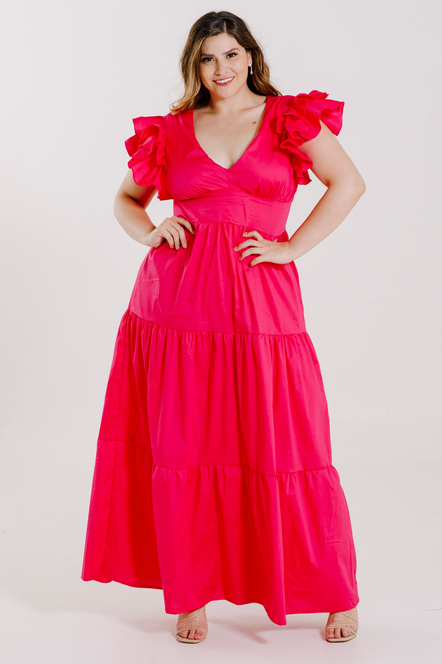 Vestido Largo con Mangas - JULIA