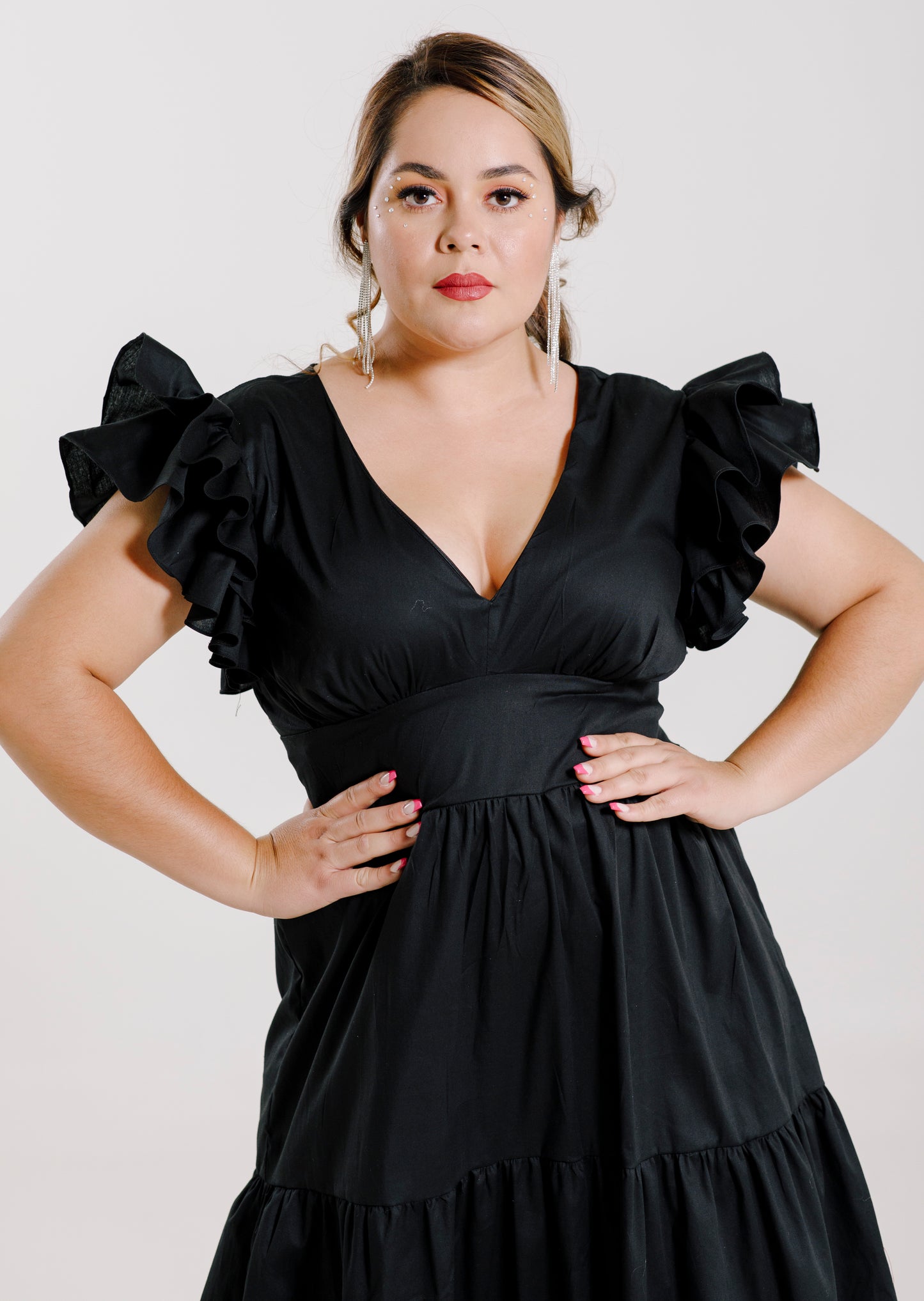 Vestido Largo con Mangas - JULIA