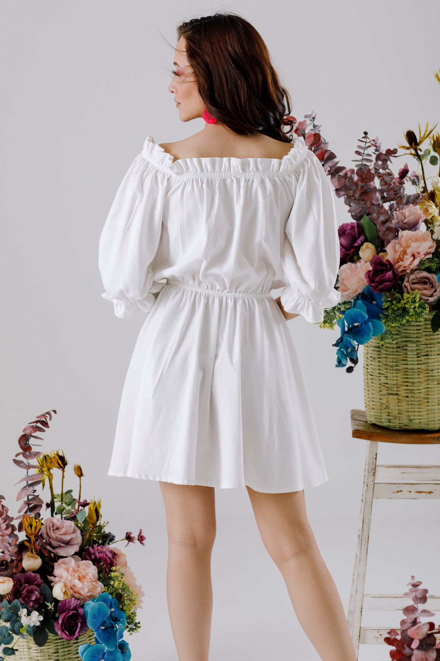 Vestido Corto de Lino - LORENZA