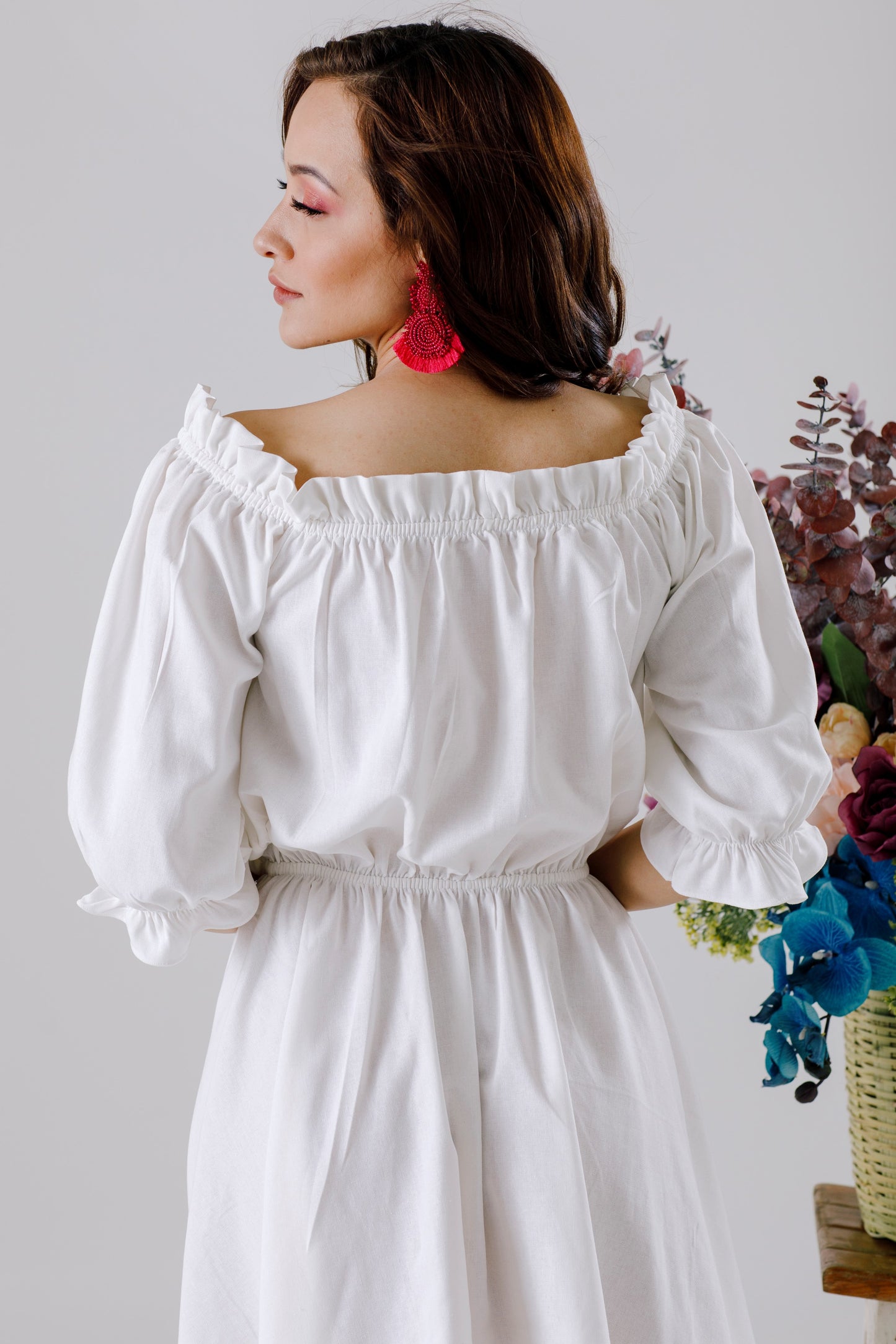 Vestido Corto de Lino - LORENZA