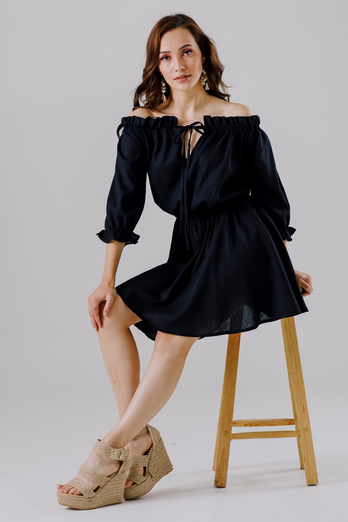 Vestido Corto de Lino - LORENZA