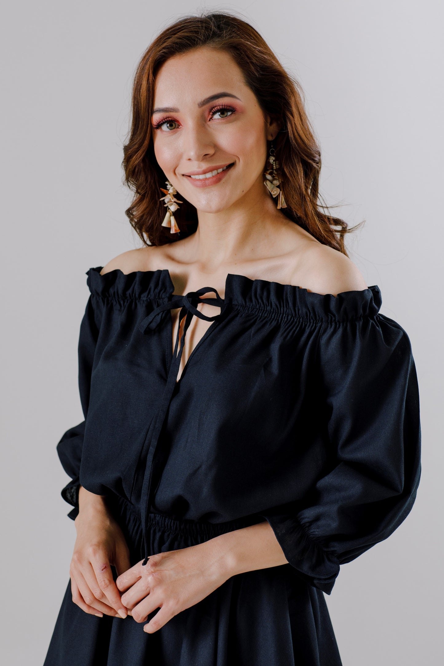 Vestido Corto de Lino - LORENZA