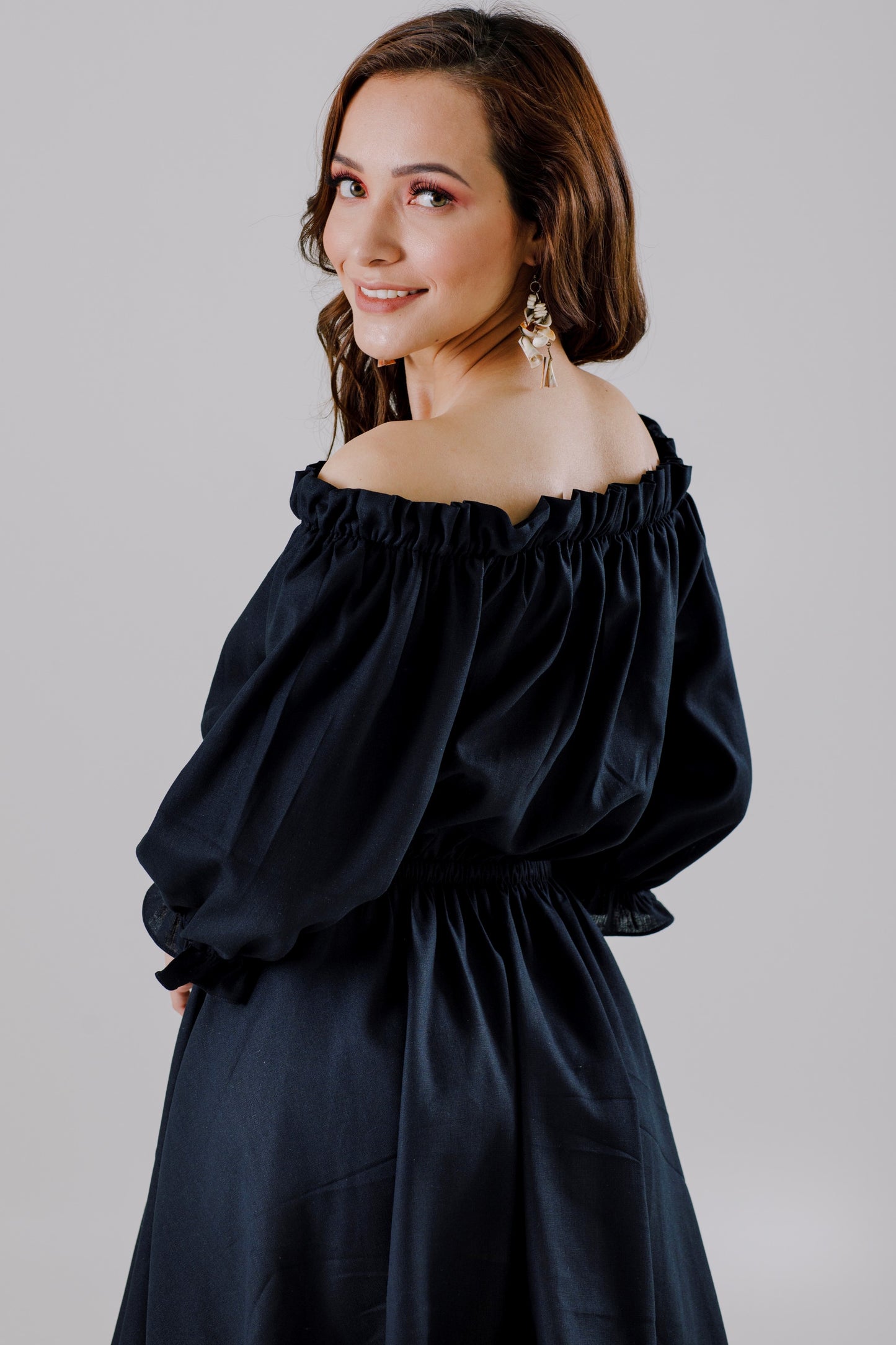Vestido Corto de Lino - LORENZA