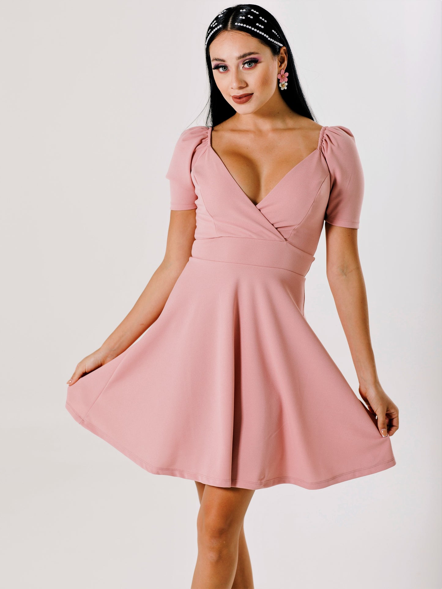 Vestido Corto con Mangas - "MARTA"