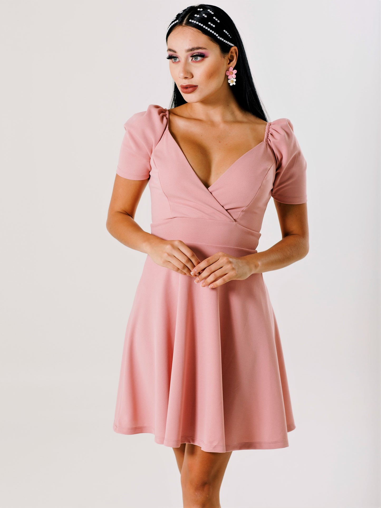 Vestido Corto con Mangas - "MARTA"