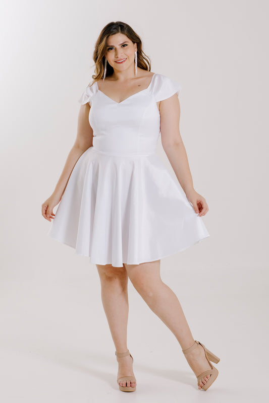 Vestido corte princesa ampón - "MARTINA"