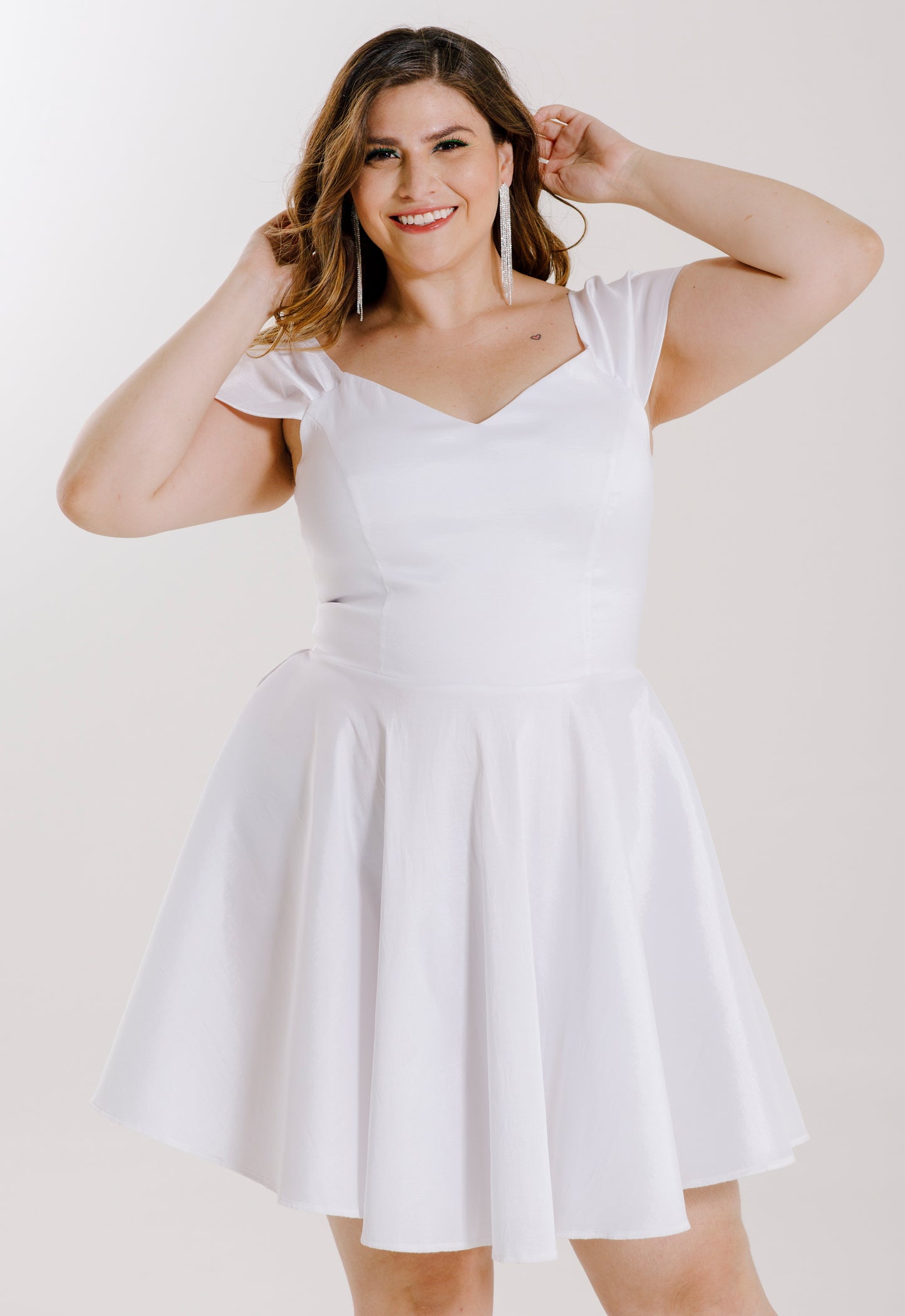Vestido corte princesa ampón - "MARTINA"