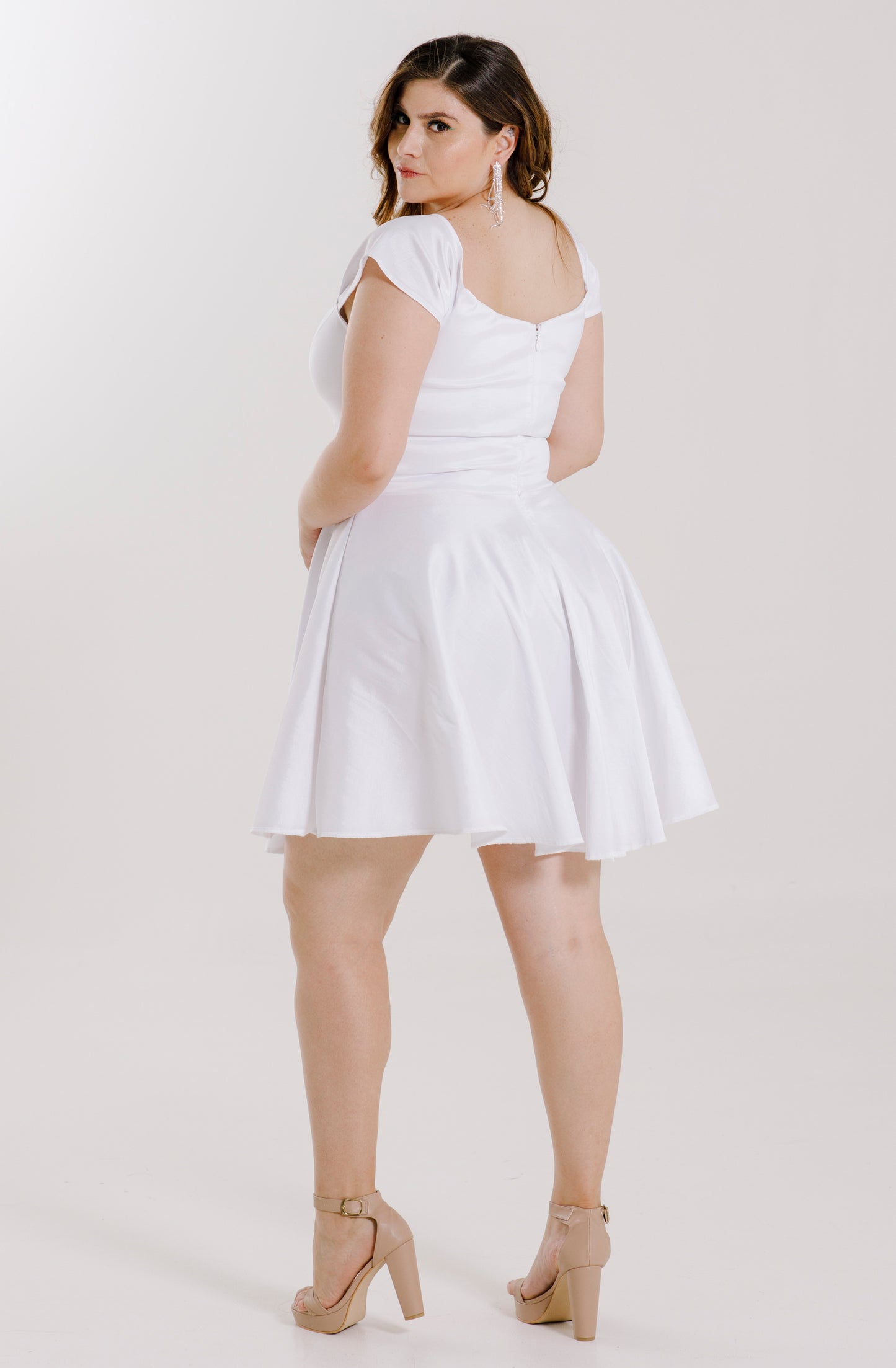Vestido corte princesa ampón - "MARTINA"