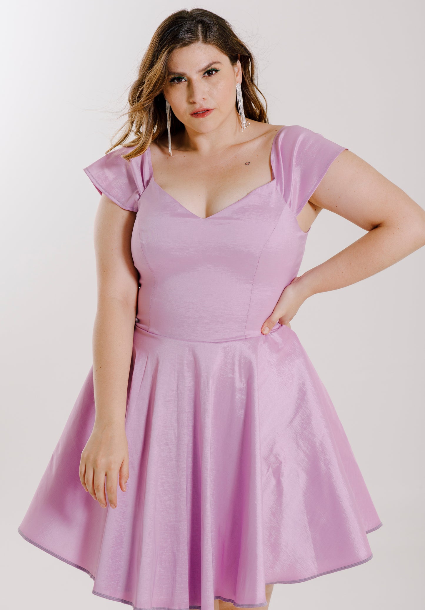 Vestido corte princesa ampón - "MARTINA"
