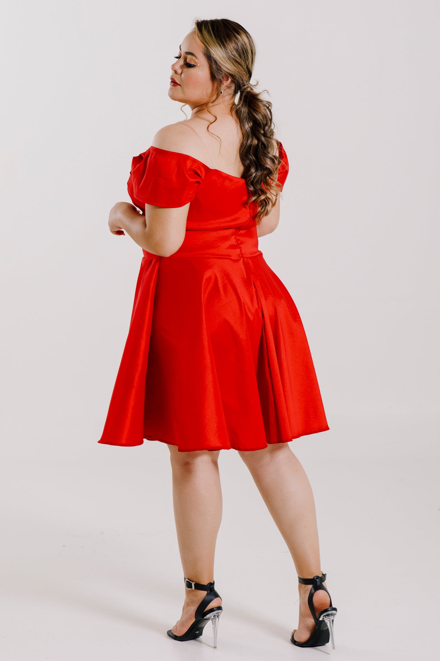 Vestido corte princesa ampón - "MARTINA"
