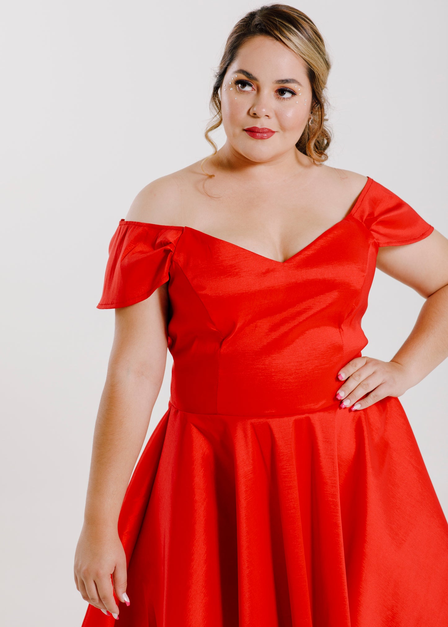 Vestido corte princesa ampón - "MARTINA"