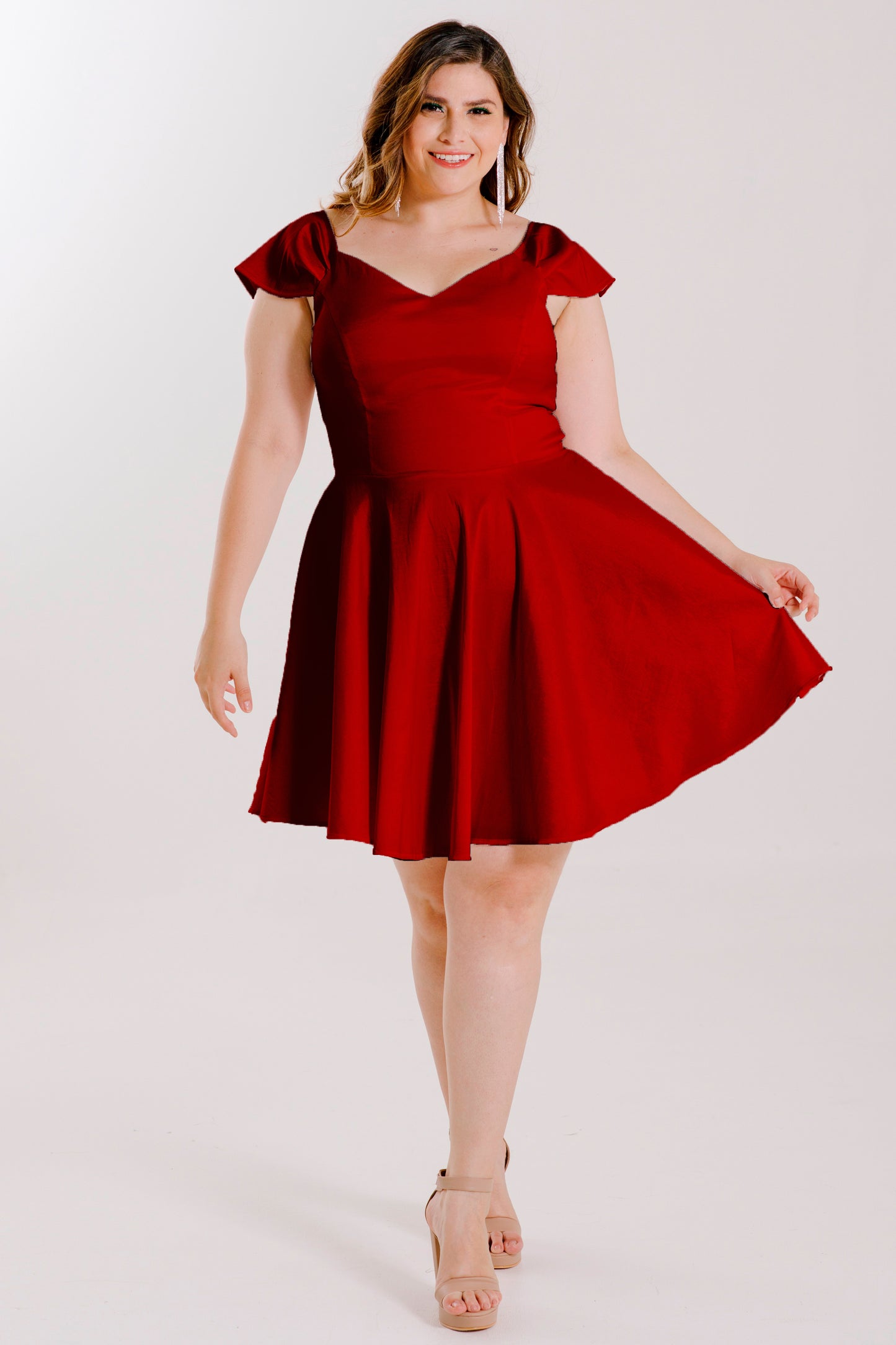 Vestido corte princesa ampón - "MARTINA"