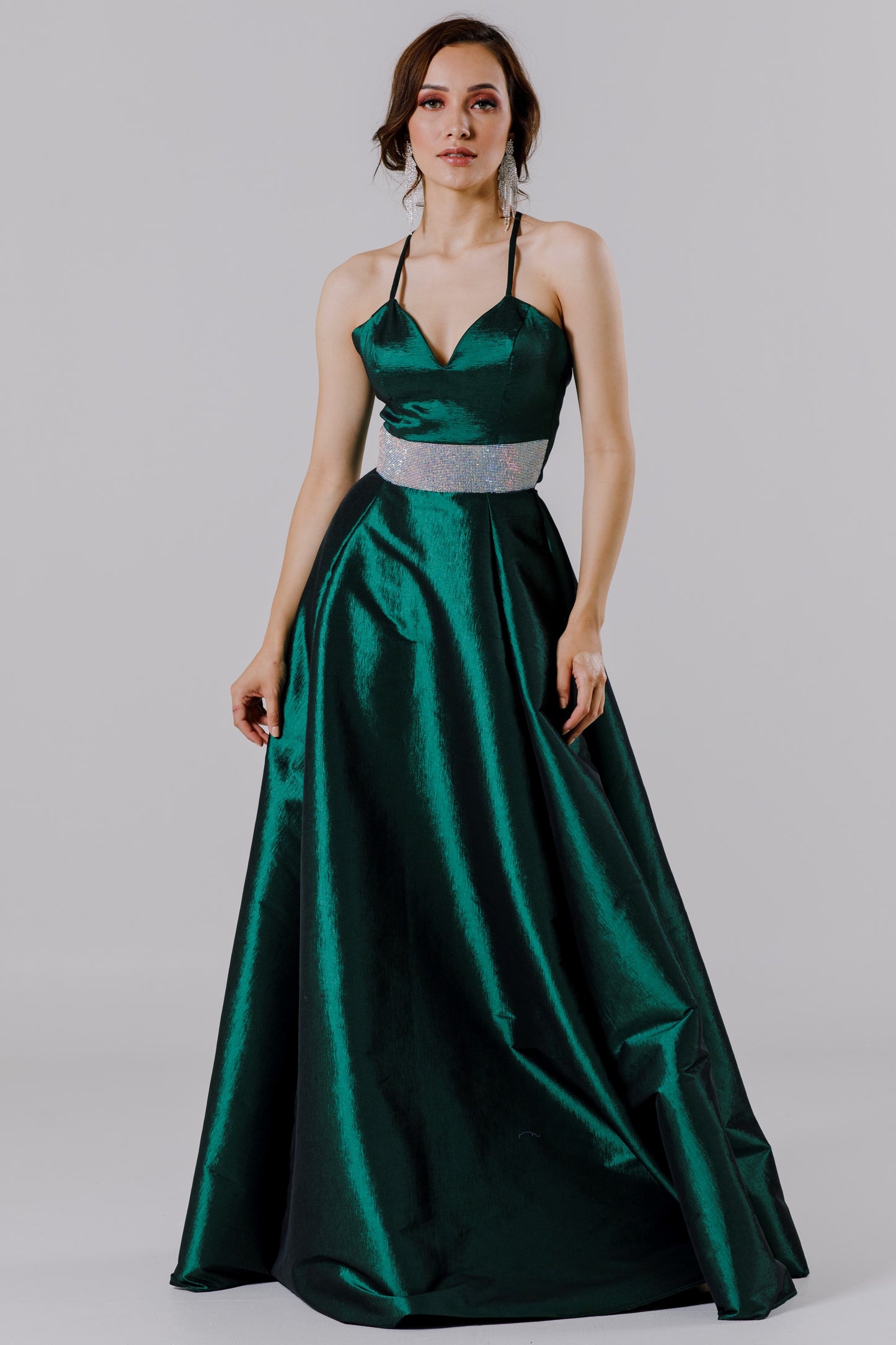 Vestido tipo corset con Piedreria - VALENTINA CON BRILLOS