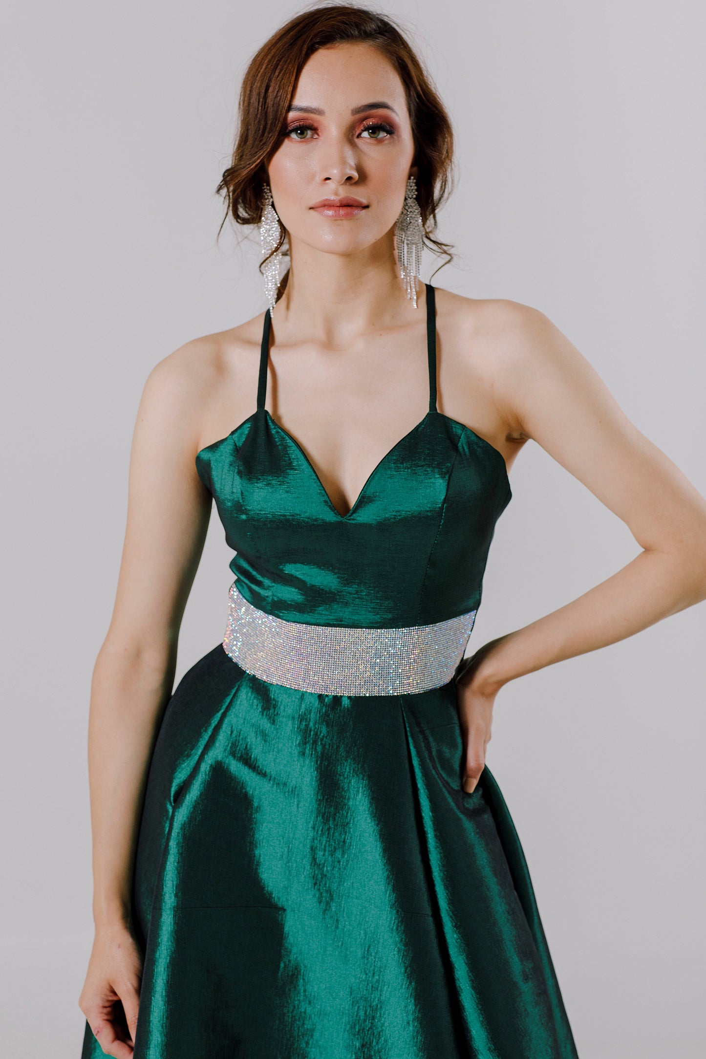 Vestido tipo corset con Piedreria - VALENTINA CON BRILLOS