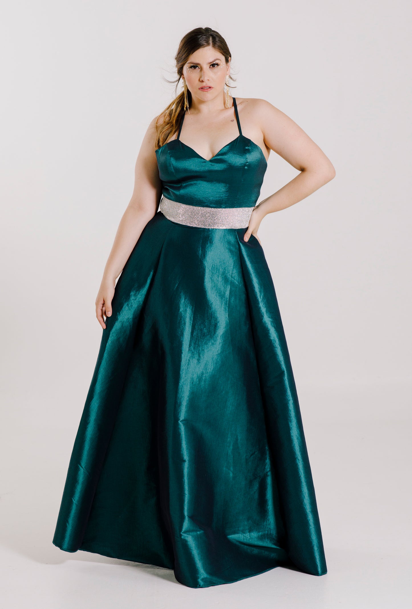 Vestido tipo corset con Piedreria - VALENTINA CON BRILLOS