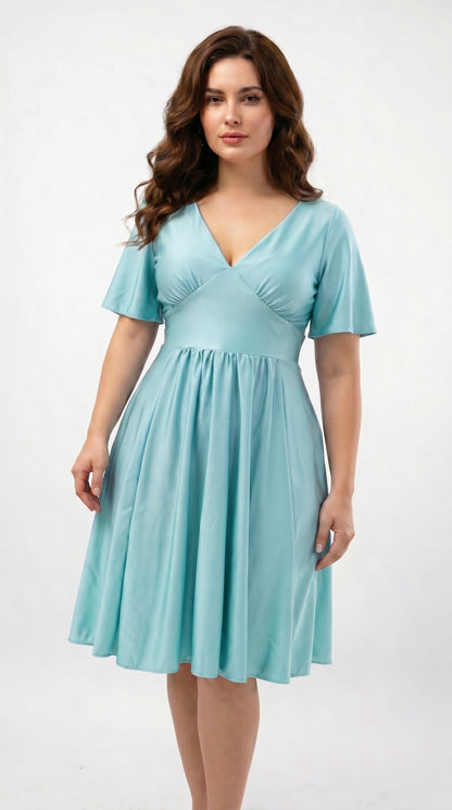Vestido Corto con Manga - Cristina C