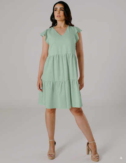 Vestido Corto de Lino - CARMEN