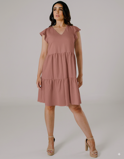 Vestido Corto de Lino - CARMEN