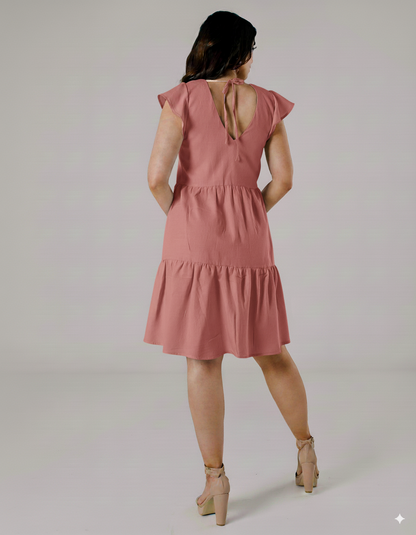 Vestido Corto de Lino - CARMEN