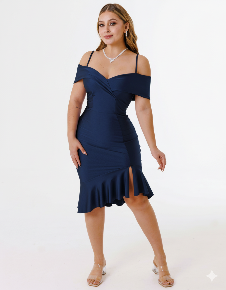 Vestido Corto Con Mangas y tirantes - VIENA