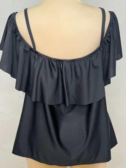 Blusa Casual con Tirantes y Olan - T50