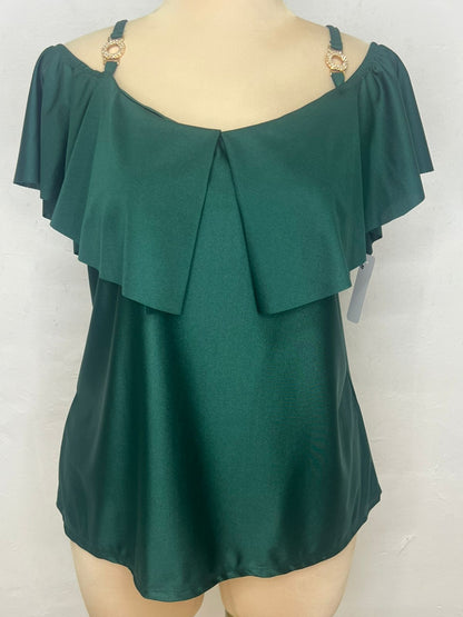 Blusa Casual con Tirantes y Olan - T50